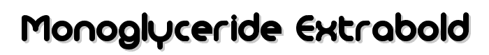 Monoglyceride ExtraBold font